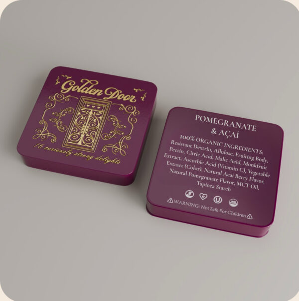 Golden Door Pomegranate & Acai Turkish Delight tin